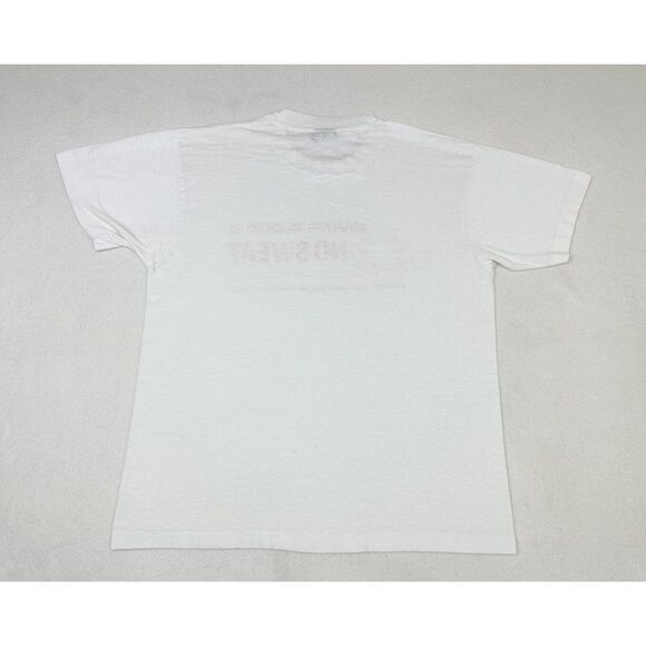 Vintage Kentucky Give Blood Center T-Shirt Large White Fun Run Single Stitch - Picture 3 of 11